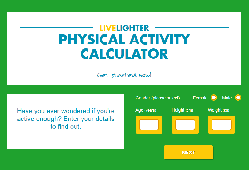 physical activity calculator
